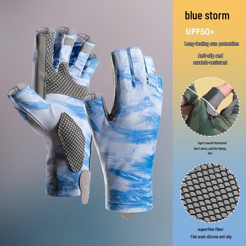 

Men s Ice Silk Half-Finger Fishing Gloves