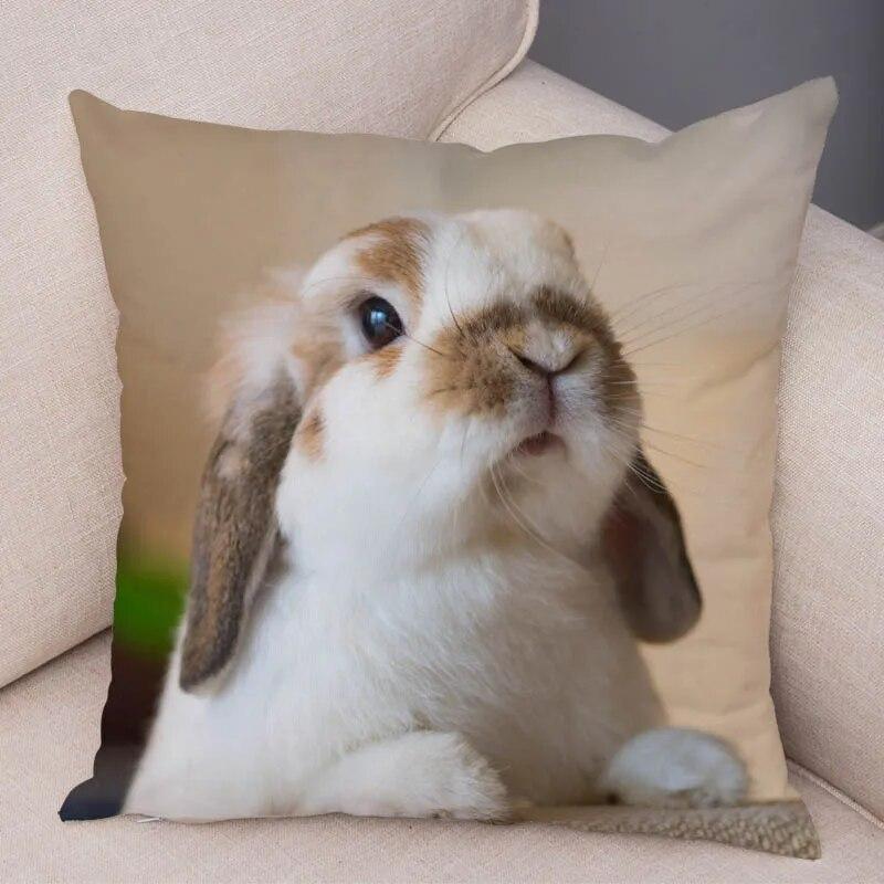 Sofa Car Home Decor Cute Rabbit Cushion Cover Bedroom Living Room Pillowcase Pet Animal Pillowcase