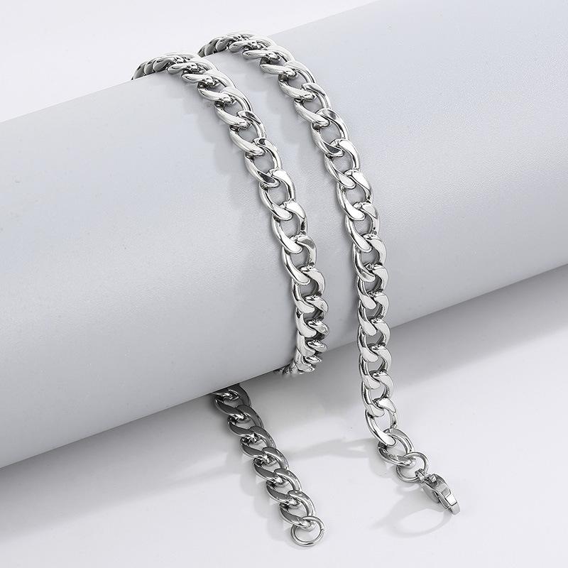 Simple Stainless Steel Grinding Chain Hiphop Necklace Street Hip Hop Titanium Steel Tide Jewelry Nk Chain