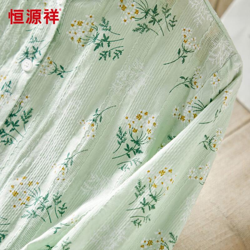 Hengyuanxiang Women's Floral Print Cotton Long Sleeve Shirt