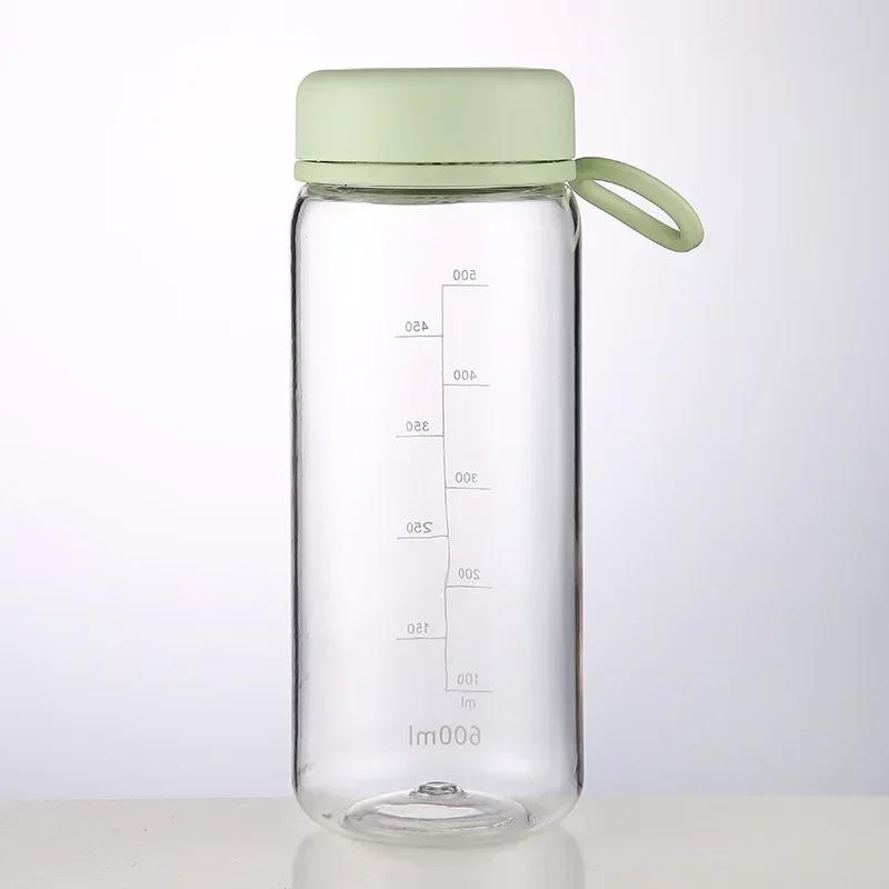 Portabel Water Bottle Food Grade Plastic Coffee Cup Teacup Cold Drink Water Cups Students Summer Drinking Bottles Drinkware