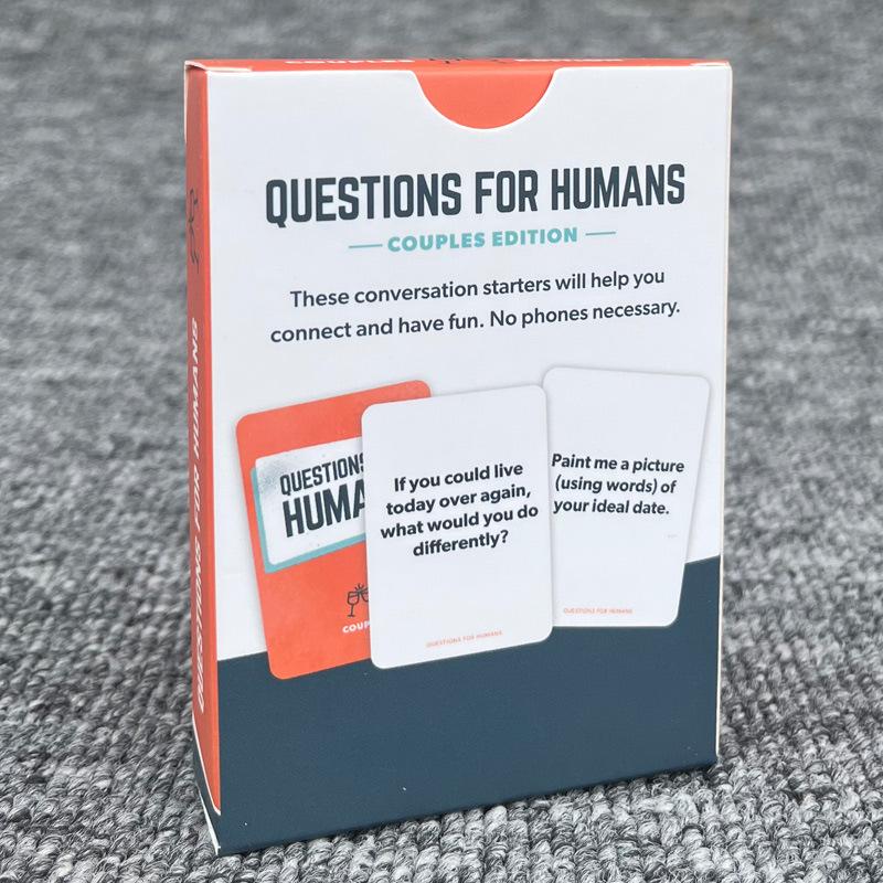 English Version of Questions for Humans Human Questions Couple Dialogue Game Cards Playing Card Toys