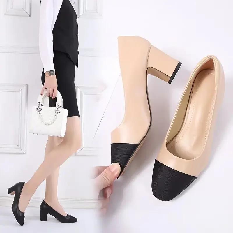 New Summer French Patent Leather Mid-heel Overhead Sandals for Women Retro Skinny Heel Back Empty Shoes 2025