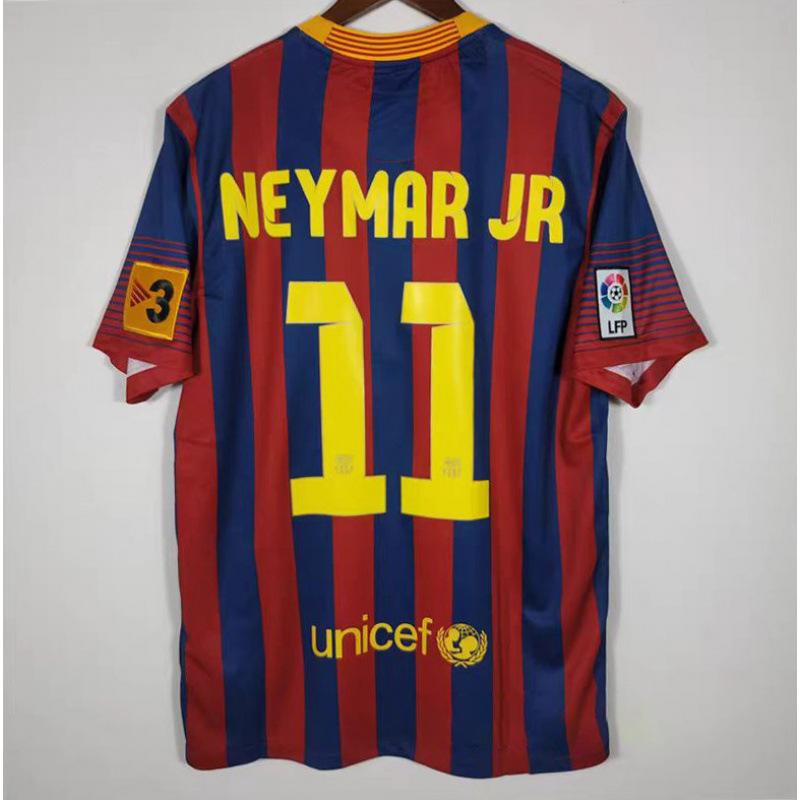 Vintage Trikot Fußballtrikot Trainings trikot Klassischer Sternendruck Verein AC Barcelona C Romesi Trikot