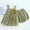 Nuovo Pigiama Estivo da Donna 100% Cotone Crepe Spalline+pantaloncini Sottile Carino Abbigliamento per la Casa Set Due Pezzi Pigiami
