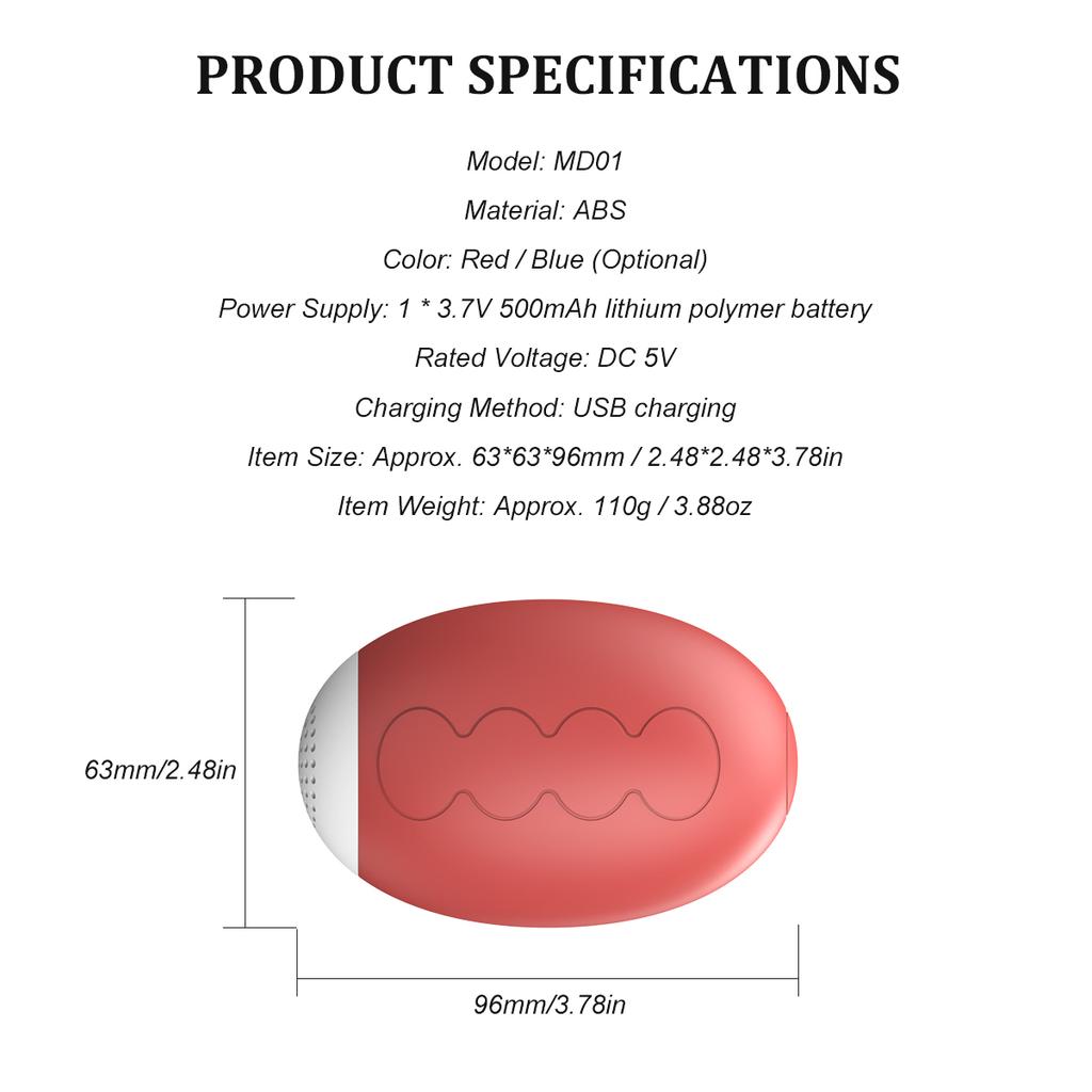 Ammoon Smart Hand Piano Electronic Organ Finger Instrument Including 13 Musical Instruments 10 Repertoires Red