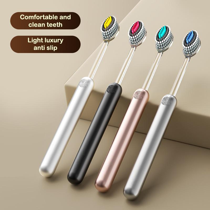 2Pcs Mouth Clean Toothbrush Ultra-Fine Soft Hard Bristle Toothbrush Deep Cleaning For Adults Whitening Teeth