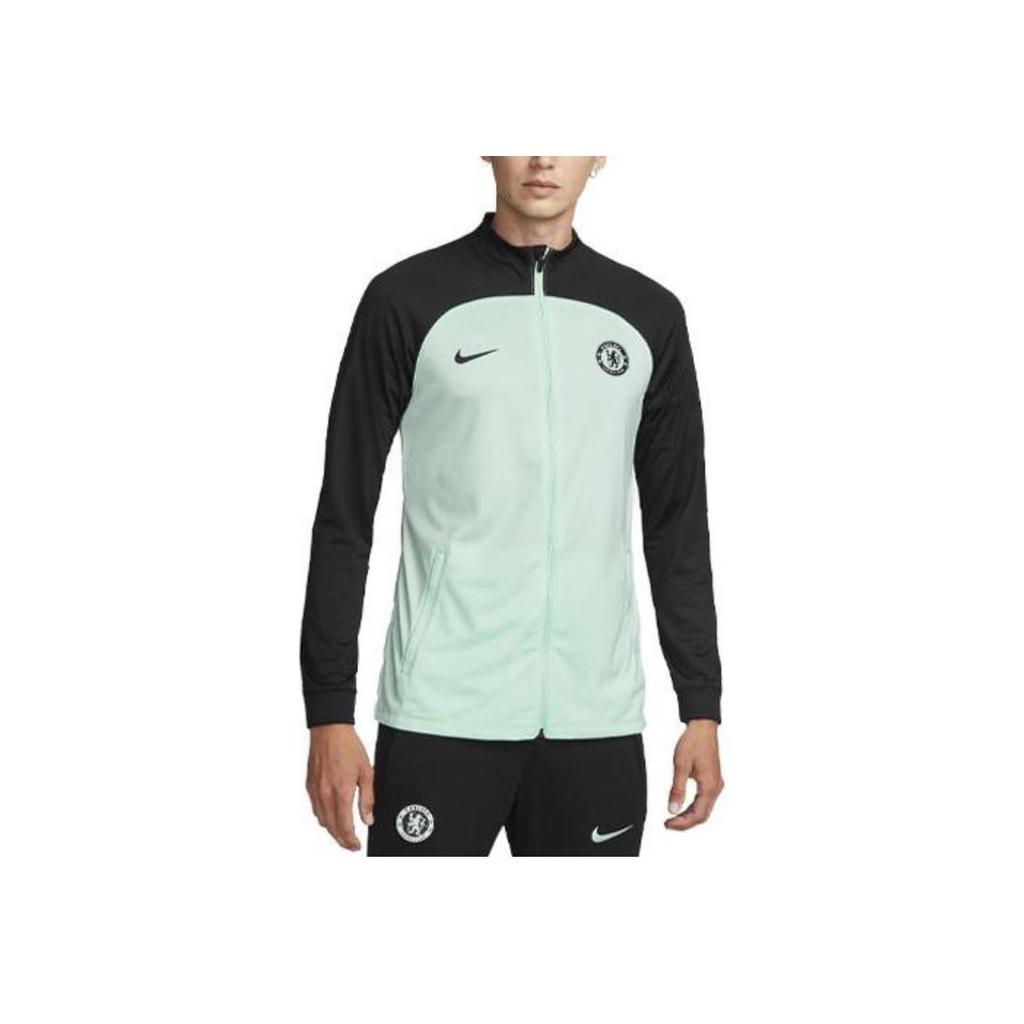 Nike Chelsea FC Strike Third Logo Embroidered Color Block Stand Collar Casual Jacket Men Jackets Mint-Foam DZ0907-353