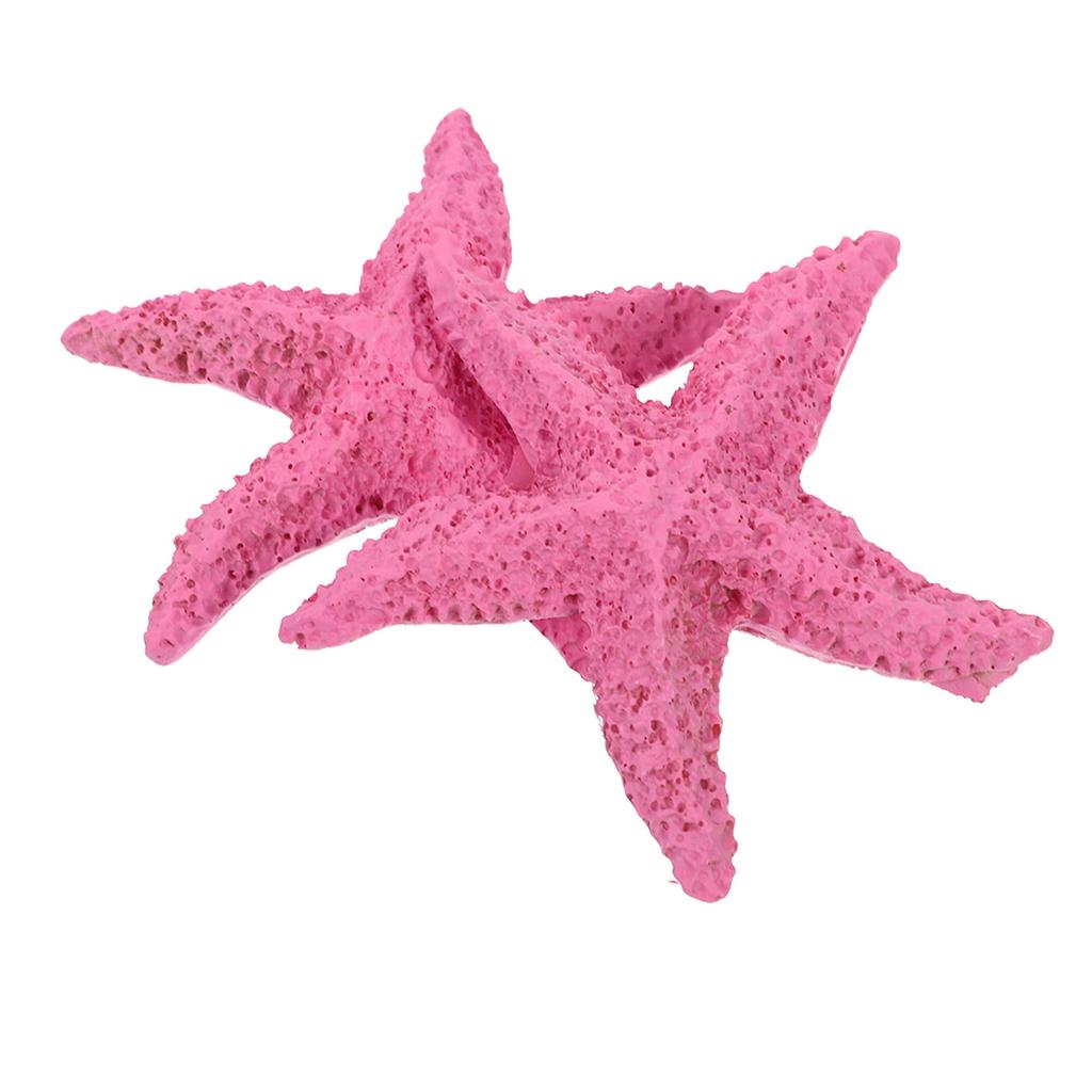 2Pcs Sea Star Decor High Quality Resin Marine Animals Fish Tank Ornament for Aquarium Decor Chic Stylish Design