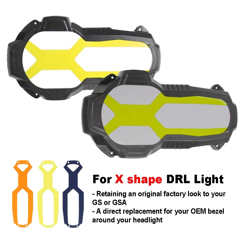 For BMW R1250GS Adventure 2018-2024 R1200GS ADV 2014-2020 Motorcycle Headlight Protector Headlight Guard 3 Fluorescent Covers