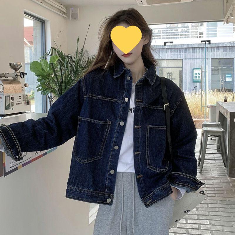 Ретро-джинсовая куртка в стиле пэчворк, розового цвета - Женская, весна/осень, винтажный рабочий стиль M