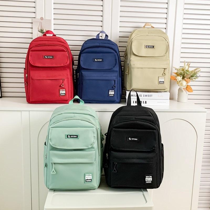 Large Capacity Water Proof Fashionable Backpack Casual Campus Style High School College Student Schoolbag