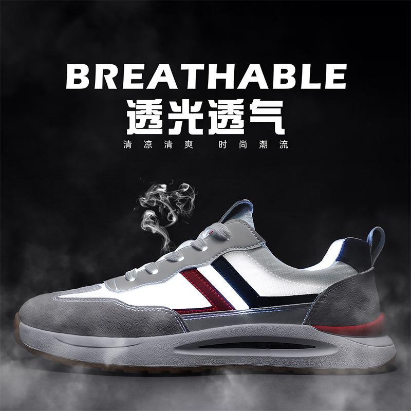 Forrest Gump shoes men's 2025 leather versatile cloth low-top board shoes breathable casual shoes trendy fashion sports shoes men