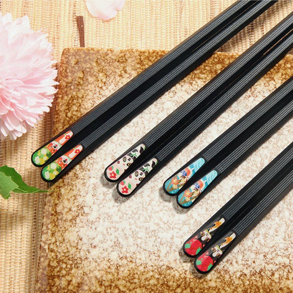 24cm Pointed Tip Non-slip Reusable Gifts Tableware Chopsticks Kitchen Supplies Dinnerware Set