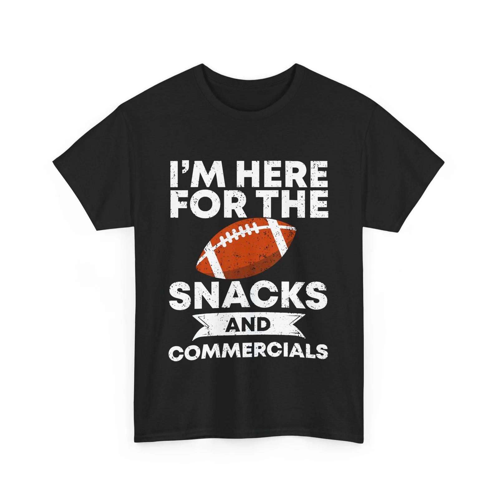 Snacks And Commercials Funny Football Bowl Gift T shirt 4XL