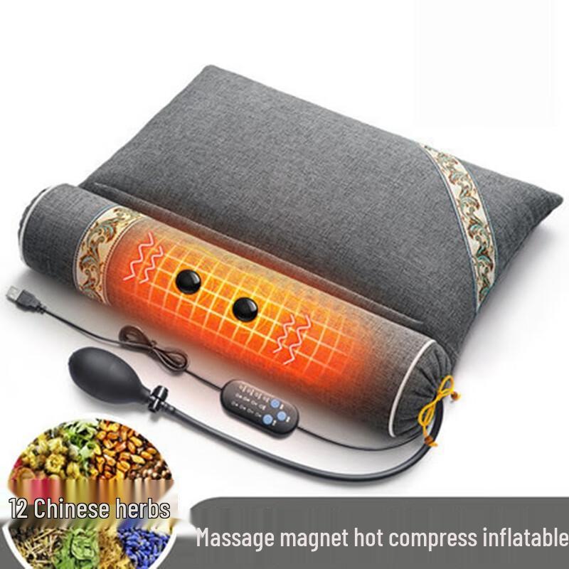 OEING Herbal Inflatable Heating Massage Pillow