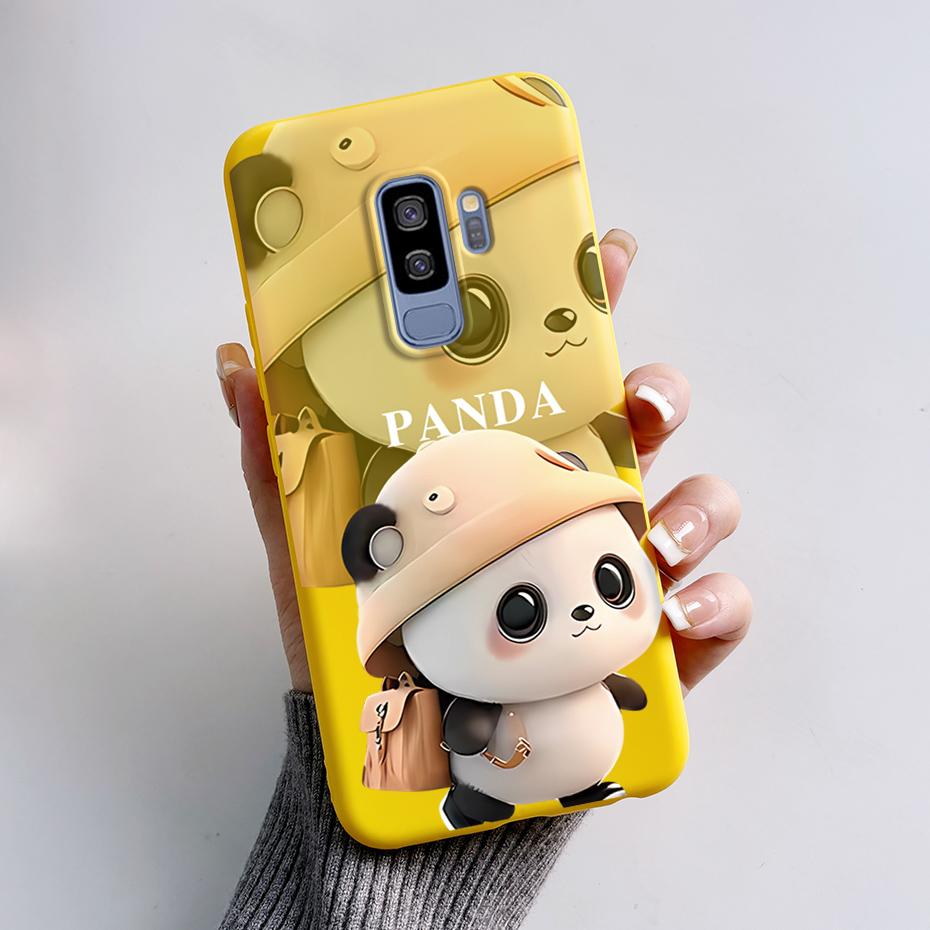 Silicone Back Cover for Coque Samsung Galaxy S9 Plus Cute Rabbit Panda Protective Soft Phone Case SamsungS9 S9Plus Funda Capas
