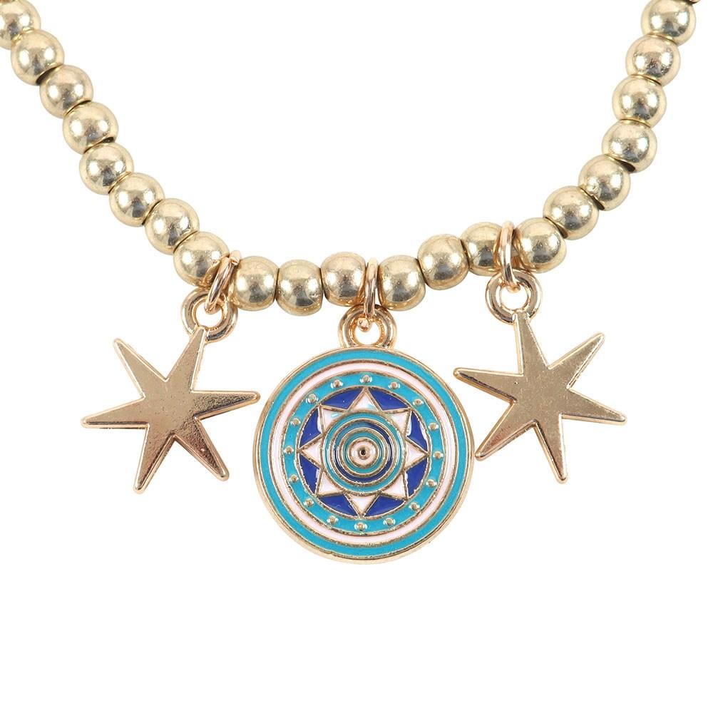 Something Different All Seeing Eye Beaded Charm Bracelet