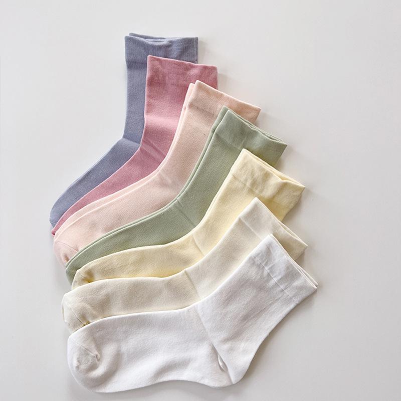 Chaussettes Respirantes Mi-Mollet en Coton pour Femmes - Absorbantes la Sueur, Anti-Boulochage, Non Comprimantes, Idéales pour le Post-Partum
