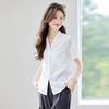 Women's V-Neck Chiffon Short-Sleeve Blouse
