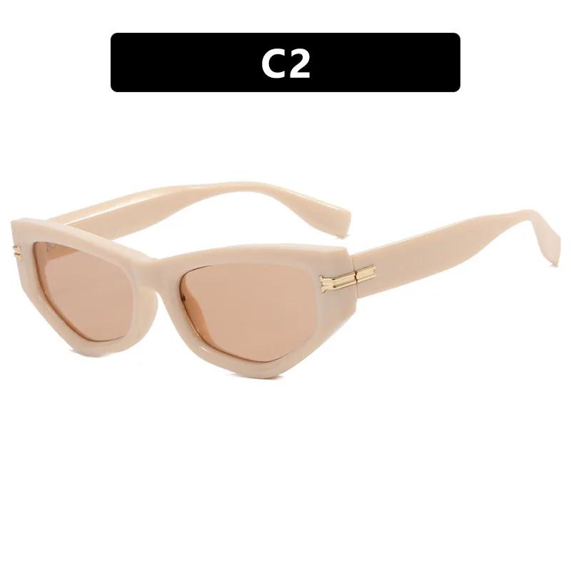 Women Cat Eye Sunglasses Luxury Brand Designer Vintage Irregular Frame Gradient Eyewear UV400 Shades Women's Sunglasses