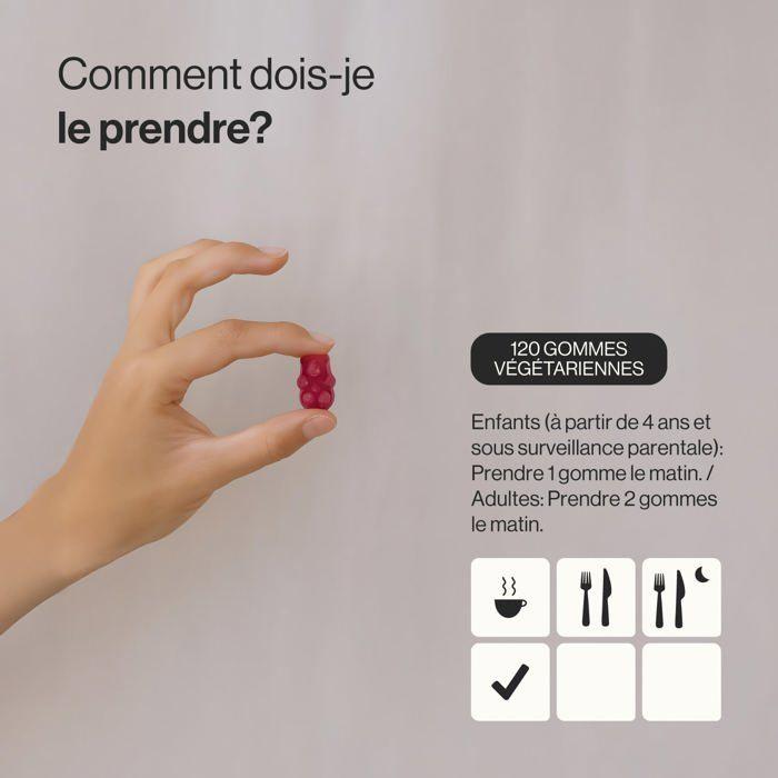 Gommes multivitamines et minéraux pour enfants et adultes avec 13 vitamines et minéraux - 120 gummies