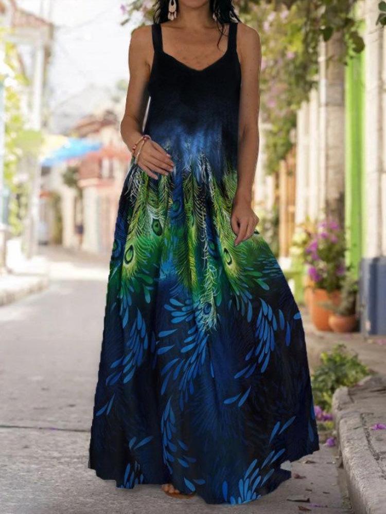 2025 Bohemian Off Shoulder Strapless 3D Tie Dye Dress