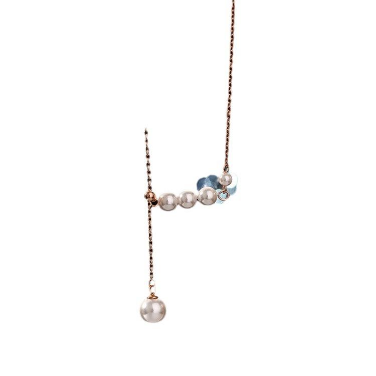 Pearl Neckchain New Year's Women's Summer Necklace Light Luxury and Small Market Design Sense French Style