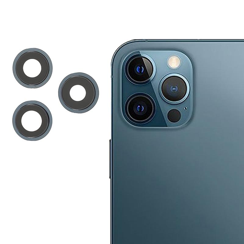 Pentru iPhone 12 Pro Max 1 Set Inel Acoperire Lentilă Cameră Spate cu Lentilă de Sticlă (fără Logo)