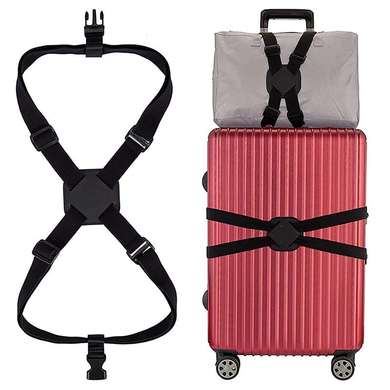 Popruh na zavazadla Elastický Nastavitelný Pás na kufr Pásková páska Popruh na upevnění zavazadel Bezpečný Pás proti krádeži Pro cestování