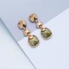 Statement Without Piercing Clip On Earrings Long Geometric Ear Clips for Women Luxury Wedding Rhinestone Gold Earring