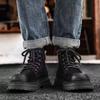 Motorrad Schuhe Männer Mode High Top Schuhe Chunky Ankle Stiefel Für Männer Casual Outdoor Turnschuhe Männer Punk Britischen Stil Männer der Stiefel