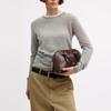 Coach Satchel Logo Leather Shoulder Tote Bag Women bags Maple CDV19-IMMPL