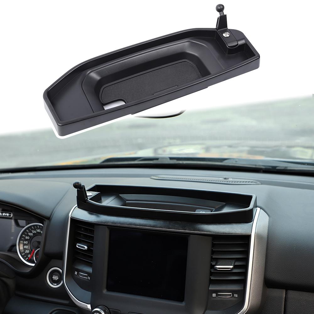 Dash Mount Cell Phone Holder Storage Box Tray Kit For Dodge RAM 1500 2018-23 US