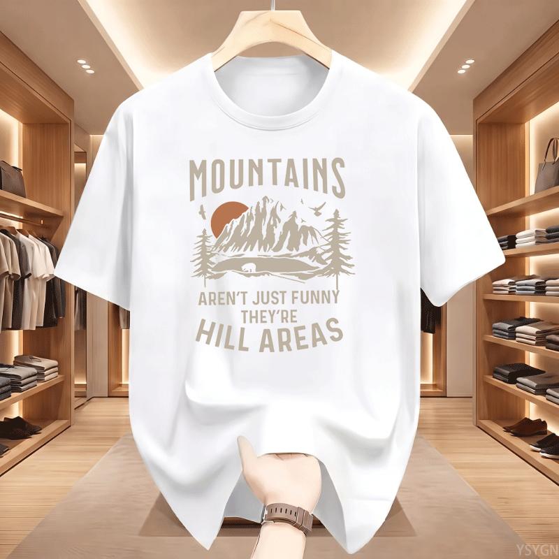 Mountains Arent Just Funny Tshirt Unisex Hiking And Camping T Shirt Set Sun Print Short Sleeve Tee Shirt Cotton Unisex Clothes Top