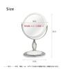 Nagai Kosan Tabletop Makeup Adjustable Mirror, 16.5cm Wide, Angle, White, 1x/3x Magnification, Round, Kururi, NK-243