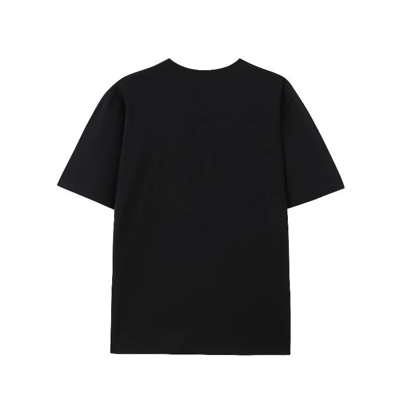 European Sizes Men'S Casual Short Sleeve T-Shirt with Ace of Spades Graphic Print - Black Regular Fit Round Neck Summer Tee for Casual Attire