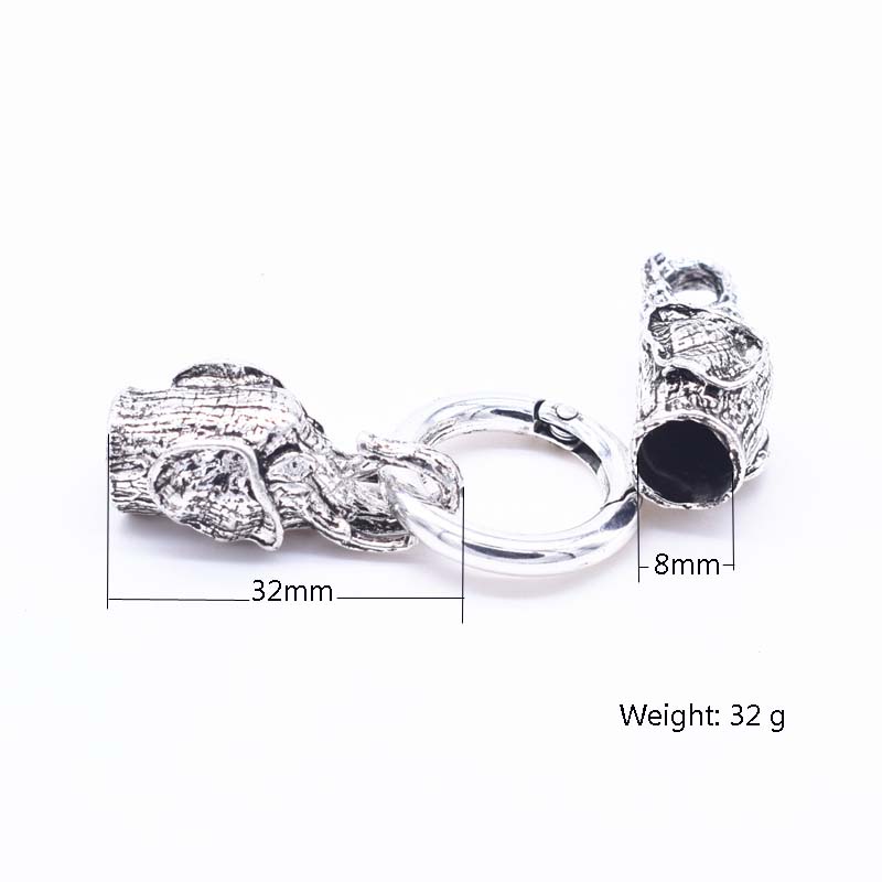 Antiksilberfarben Roségold 1 Set Schlangenkopf-Verschlüsse Verbinder für Armbandverschluss DIY Schmuckherstellung Innenmaß 10mm