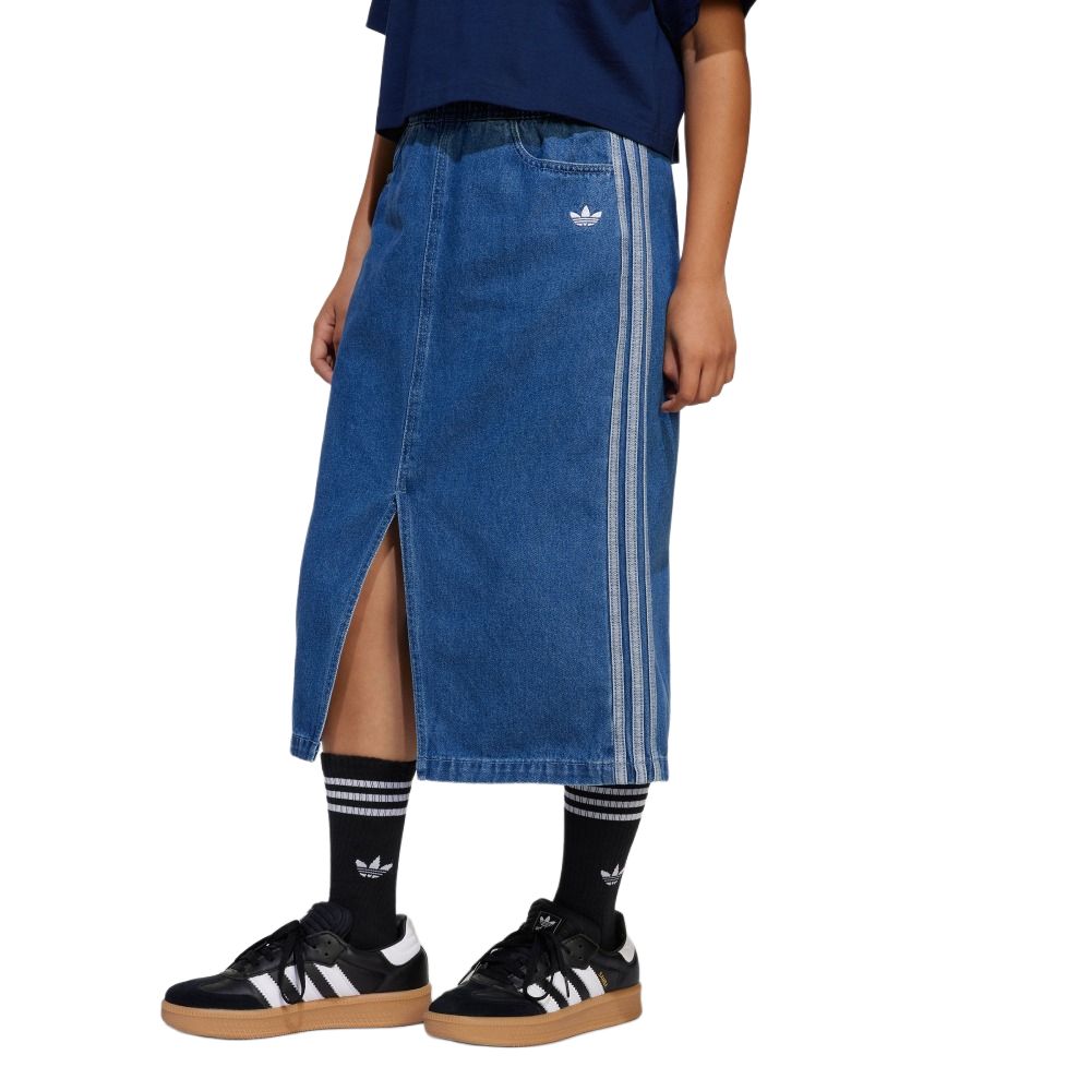 Юбка Adidas Originals Джинсовый синий Подростки JC7879 128