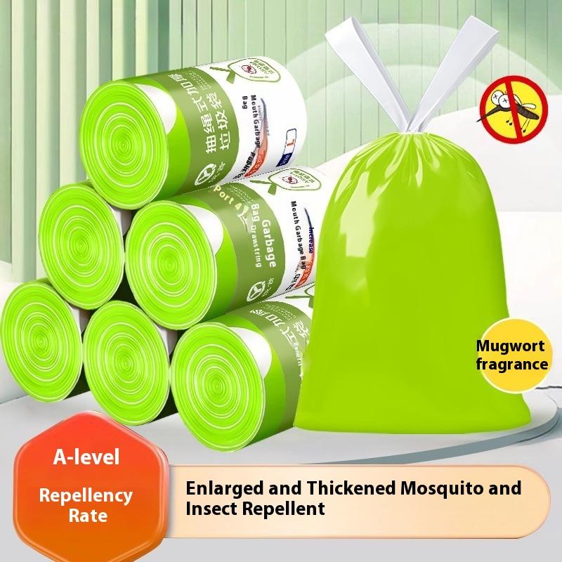 Bolsa de Basura con Cordón Sin Lágrimas Almacenamiento Cocina Baño Bolsa de Limpieza de Basura Bolsa de Basura de Ajenjo Antimosquitos y Antiolor
