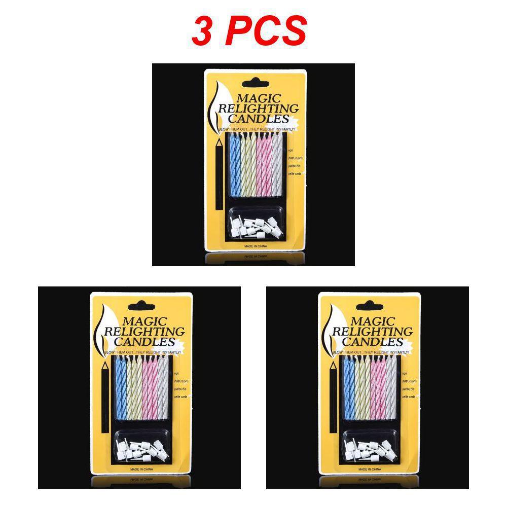 

10 шт./кор. волшебный реквизит, повторное зажигание свечей, забавный трюк, свечи на день рождения, вечерние шутки, подарок на день рождения, товары для декора торта