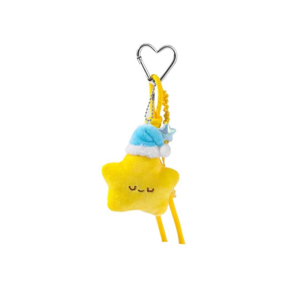 Heart Keychain Plush Star Keychain Soft Chirping Star Pendant Star Doll Pendant  Bag Hanging Style 1