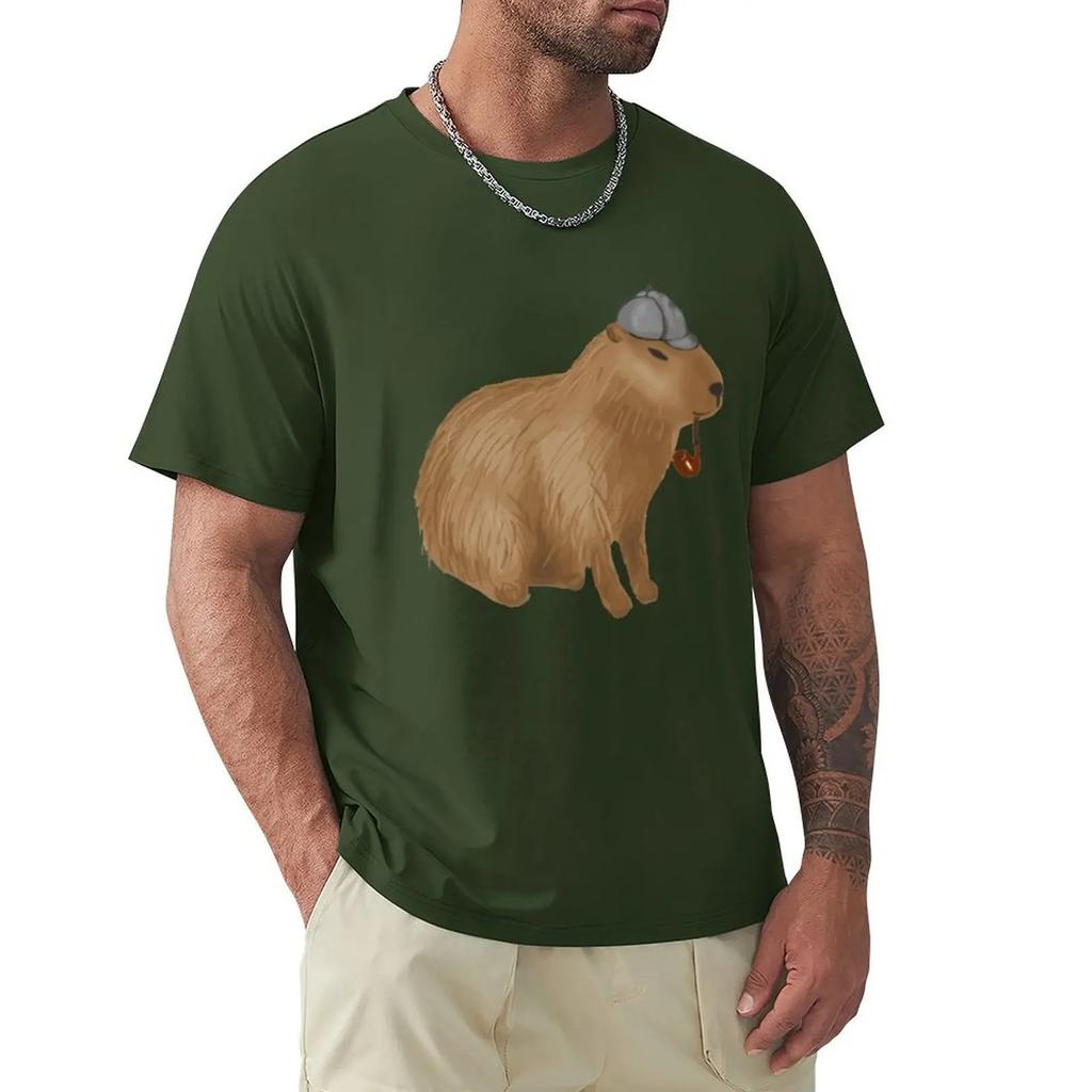 Capybara Baseballkappe Sherlock Capybara Klassische Trucker-Mütze Sommermann Outdoor-Sport-Print Baseballkappen