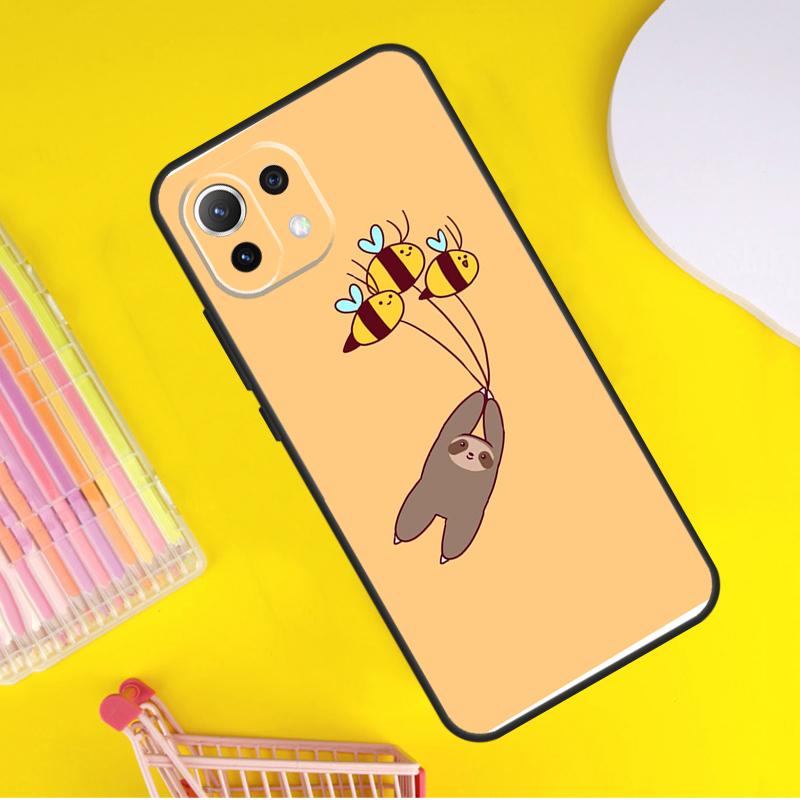 Sloth Animal Cute Cover For Xiaomi 14 Ultra 13 11T 12T 13T 14T Pro POCO X6 X7 Pro X3 X5 F3 F5 F6 M6 Pro Case