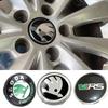 blcr1 4PCS Car Wheel Center Hub Caps Tire Decoration For Skoda Logo Rapid Kodiaq Fabia Karoq Laura Superb VRS Yeti Octavia Scala