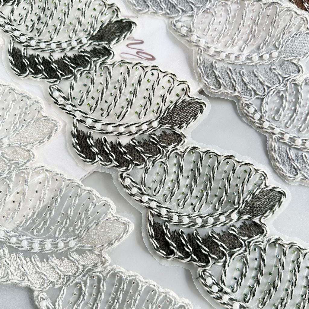 Multicolor Embroidery Leaf Bead Lace Clothing Window Accessories Luggage Dress Decorative Lace Accessories