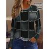 Fashion Women's Crew Neck Long Sleeve 3D Casual Color Printing Casual Short Sleeve Crew Neck T-Shirt