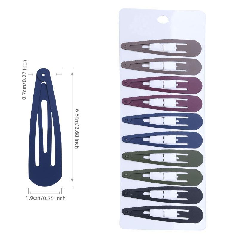 Little Girl Hair AccessoryTeardrop-shaped Loose Hair Bb Clip Adult Colored Metal Straight Clip Matte Side Hair Clip