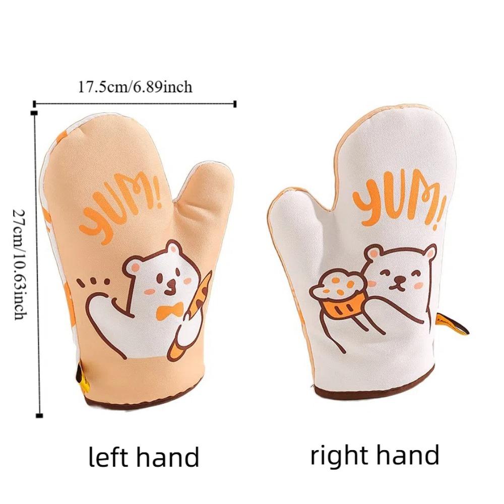 Thickened Insulated Gloves Cotton Microwave Oven Gloves Durable Heat-Resistant Gloves  Kitchen