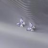 Exquisite Purple Butterfly S925 Sterling Silver Stud Earrings - Elegant and Lively Accessories